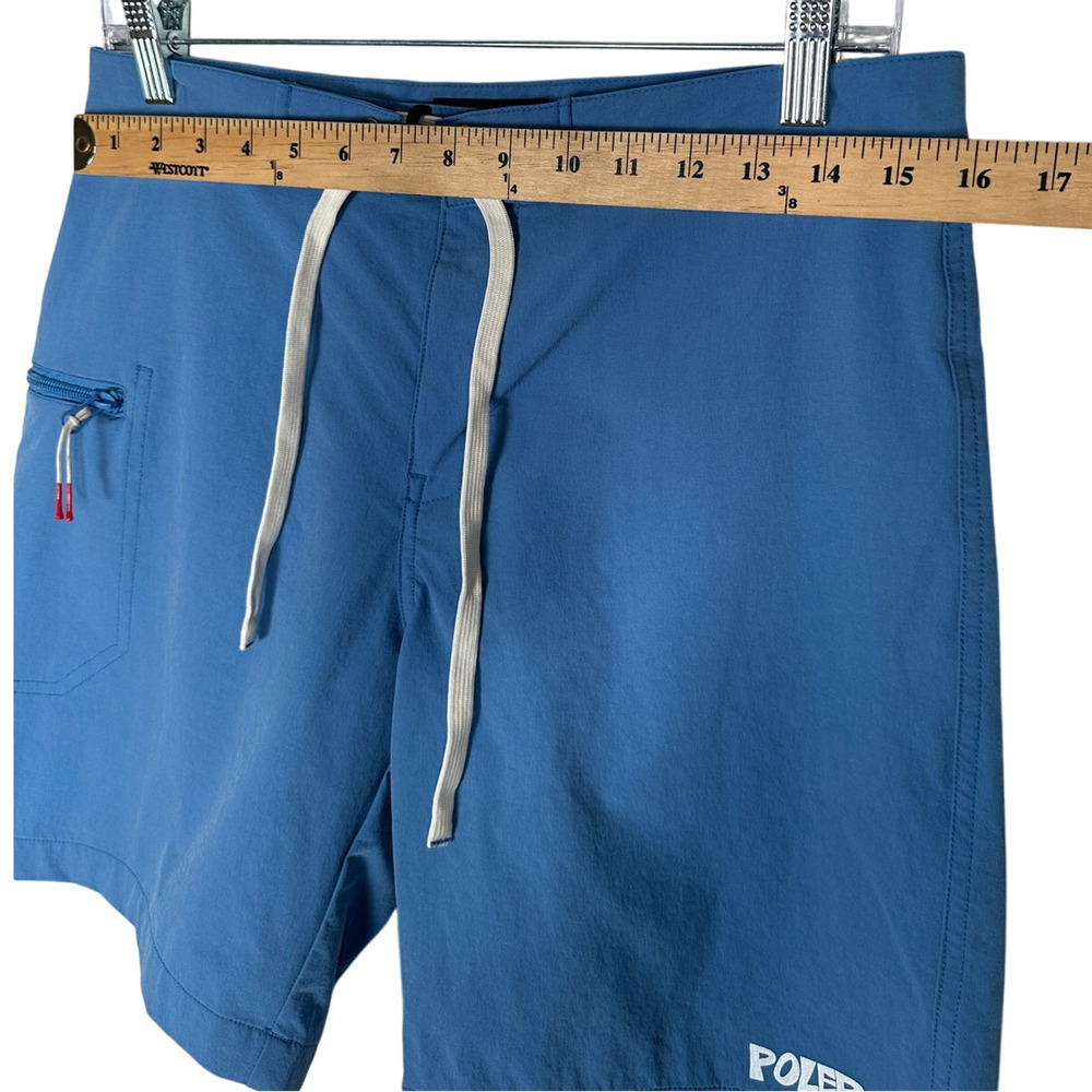 REI x Poler Estaban 32 Board Shorts $78 Waterproof Swim Trunks Drawstring Blue - Picture 4 of 6